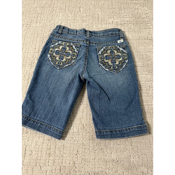 LEI Y2k Jeans Shorts Chelsea Lowrise. Girl’s Size 8 Embroider Pockets - Picture 11 of 13